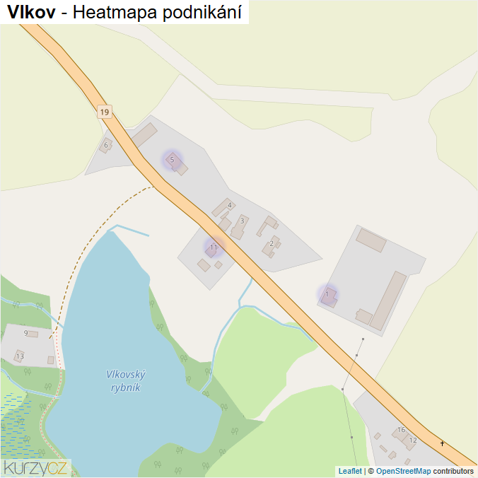 Mapa Vlkov - Firmy v části obce.