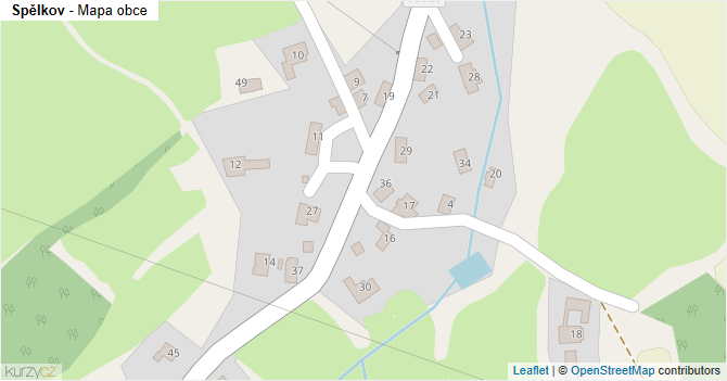 Spělkov - mapa obce