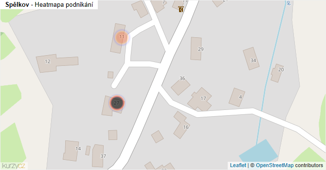 Spělkov - mapa podnikání
