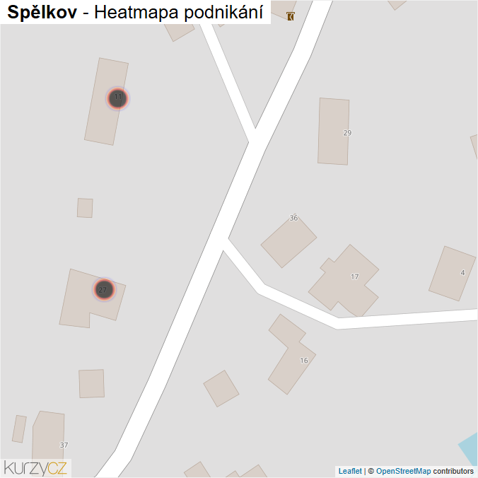 Mapa Spělkov - Firmy v obci.