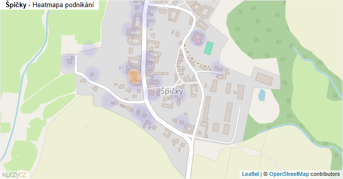 Špičky - mapa podnikání