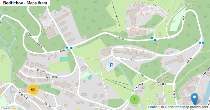 Bedřichov - mapa firem