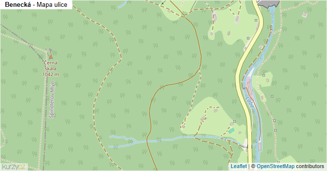 Benecká - mapa ulice