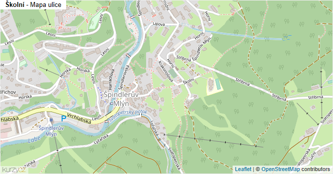 Školní - mapa ulice
