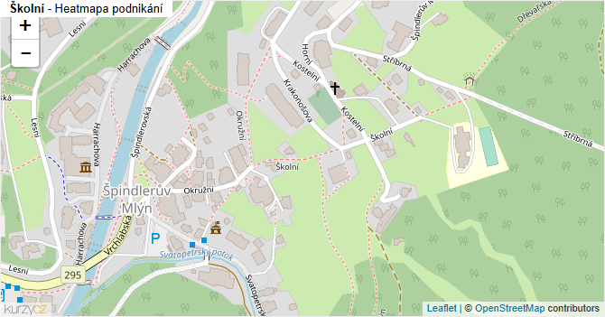 Školní - mapa podnikání