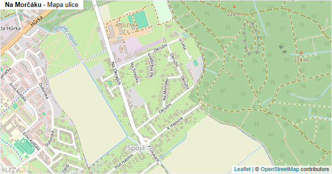 Na Morčáku - mapa ulice