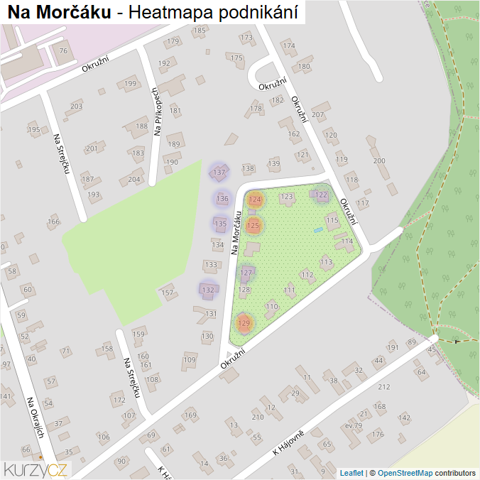 Mapa Na Morčáku - Firmy v ulici.