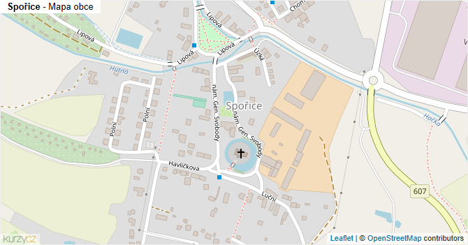 Spořice - mapa obce