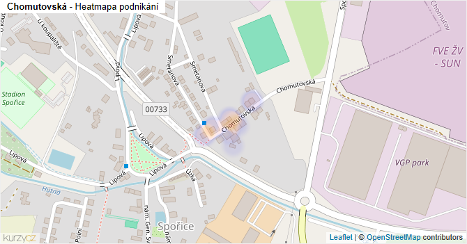 Chomutovská - mapa podnikání