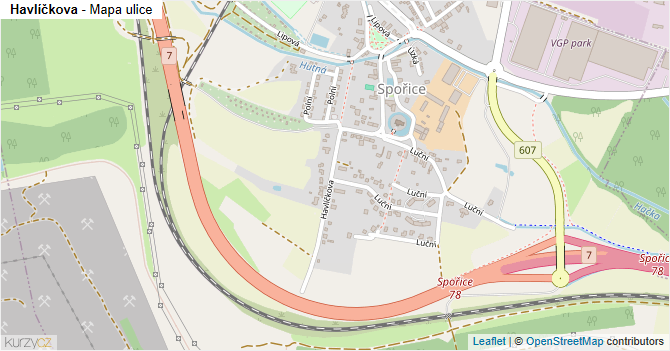 Havlíčkova - mapa ulice
