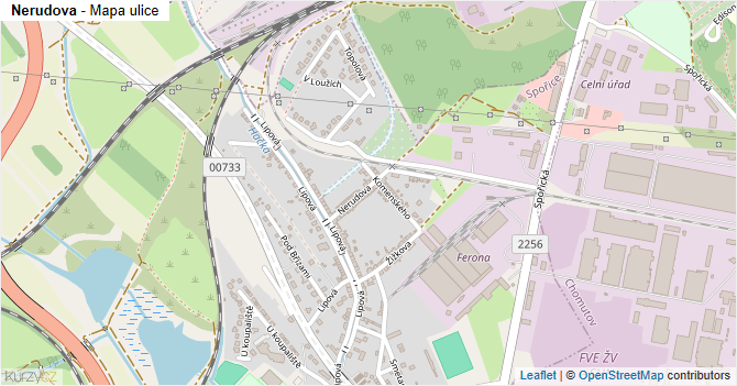 Nerudova - mapa ulice