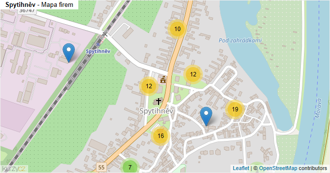 Spytihněv - mapa firem