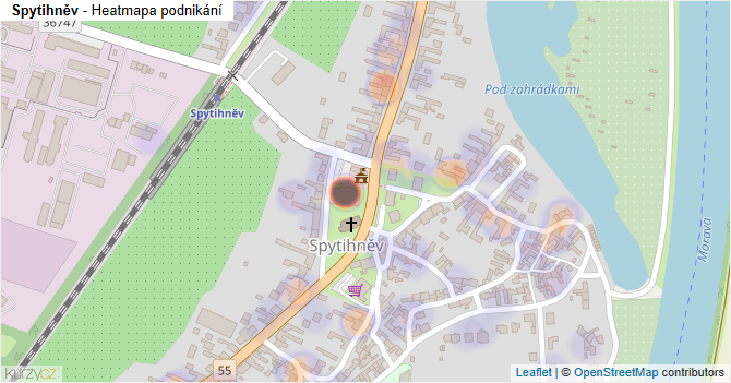 Spytihněv - mapa podnikání