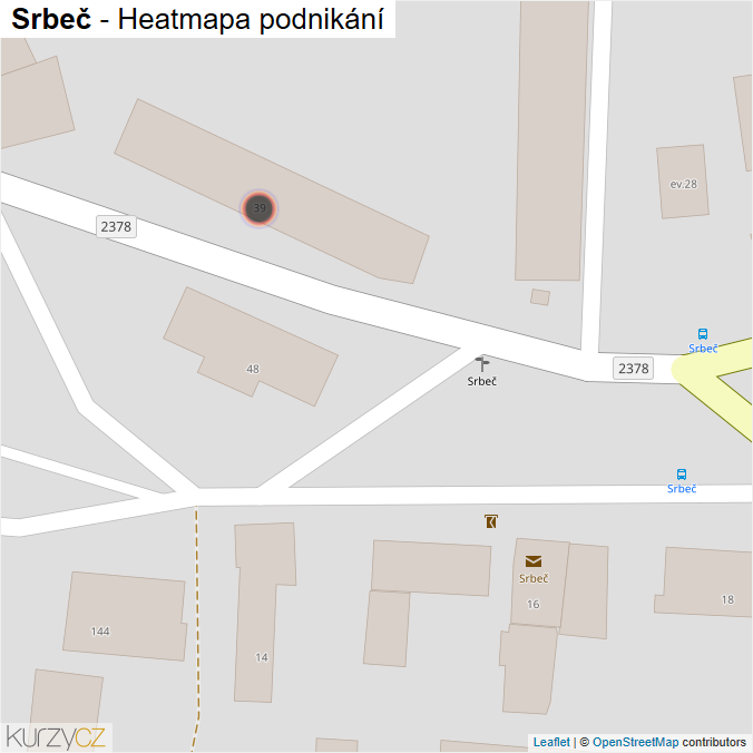 Mapa Srbeč - Firmy v obci.