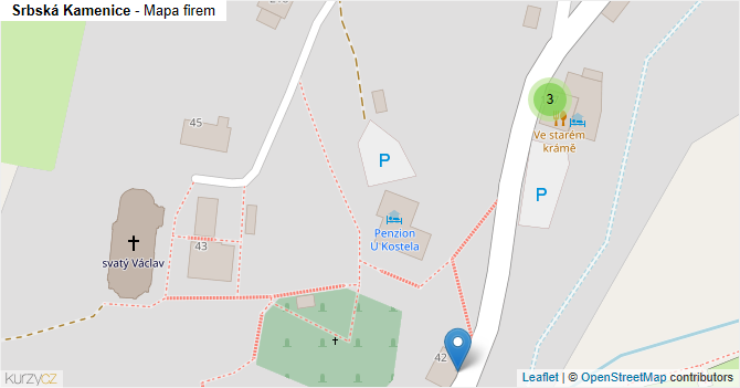 Srbská Kamenice - mapa firem