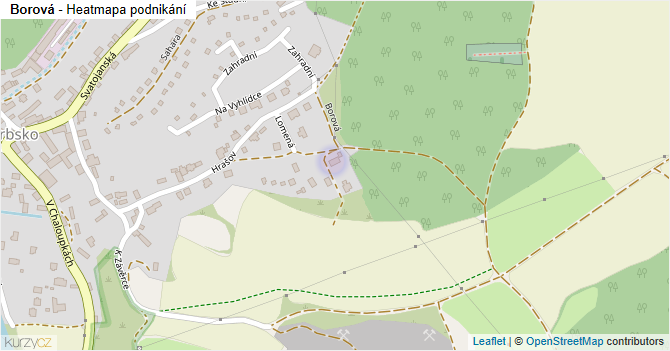 Borová - mapa podnikání