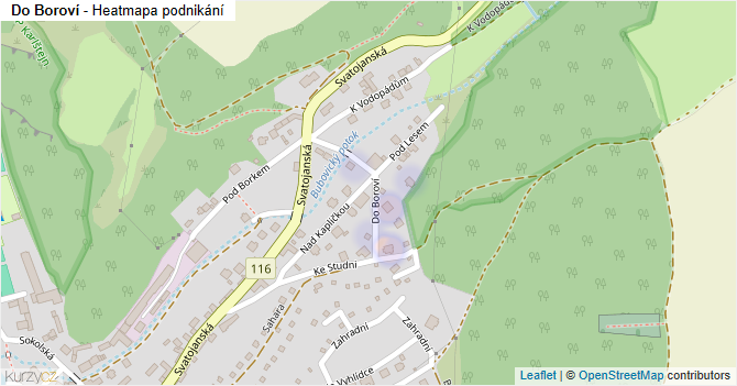 Do Boroví - mapa podnikání