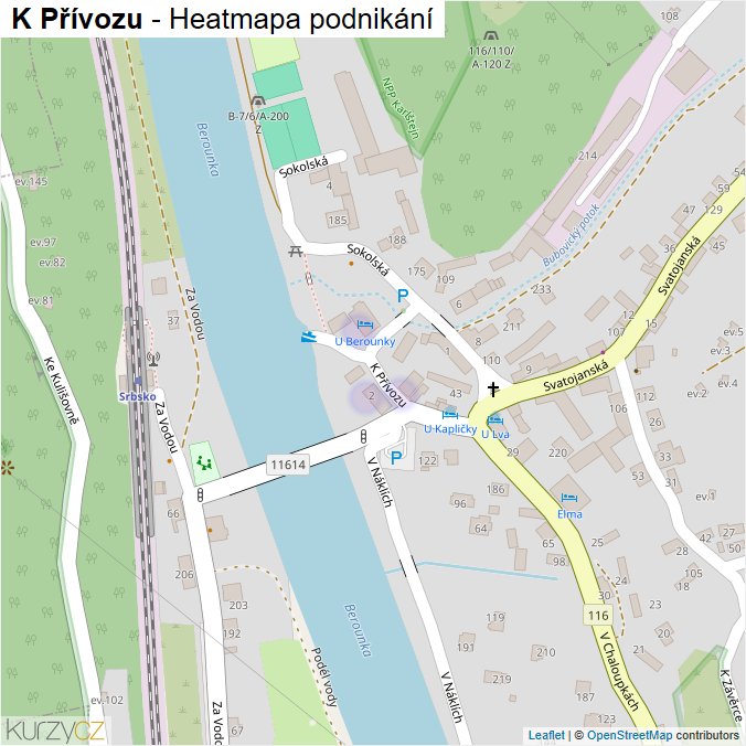 Mapa K Přívozu - Firmy v ulici.
