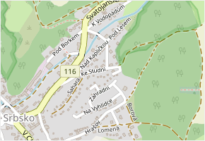Ke Studni v obci Srbsko - mapa ulice
