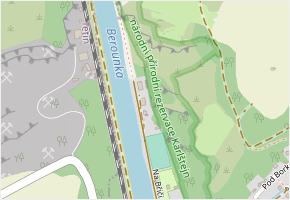 Na Břiči v obci Srbsko - mapa ulice