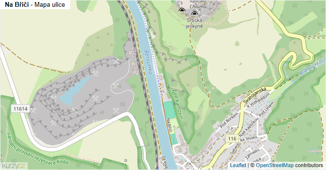 Na Břiči - mapa ulice