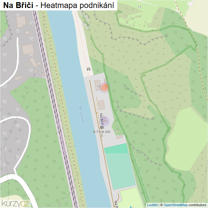 Mapa Na Břiči - Firmy v ulici.