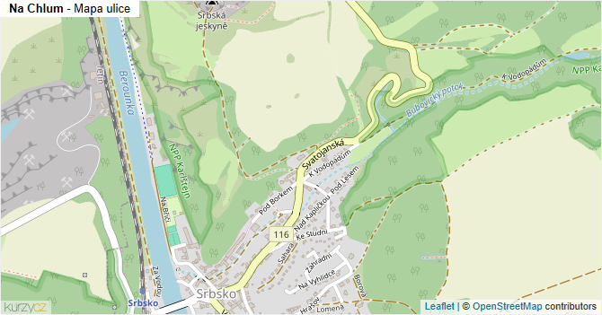Na Chlum - mapa ulice
