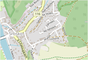 Na Vyhlídce v obci Srbsko - mapa ulice