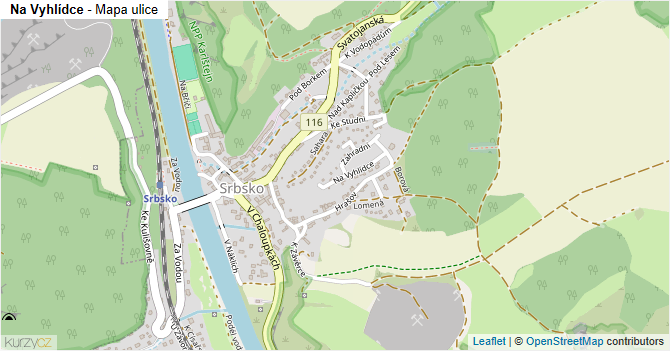 Na Vyhlídce - mapa ulice