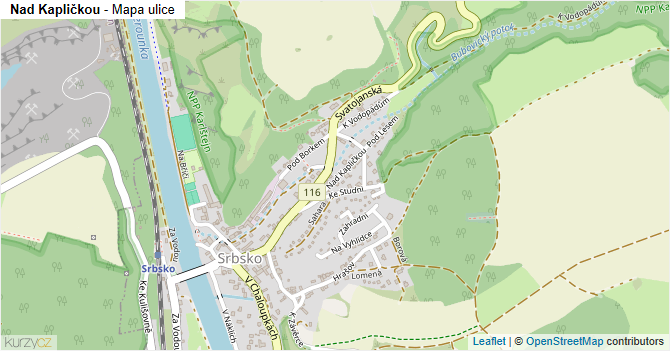 Nad Kapličkou - mapa ulice