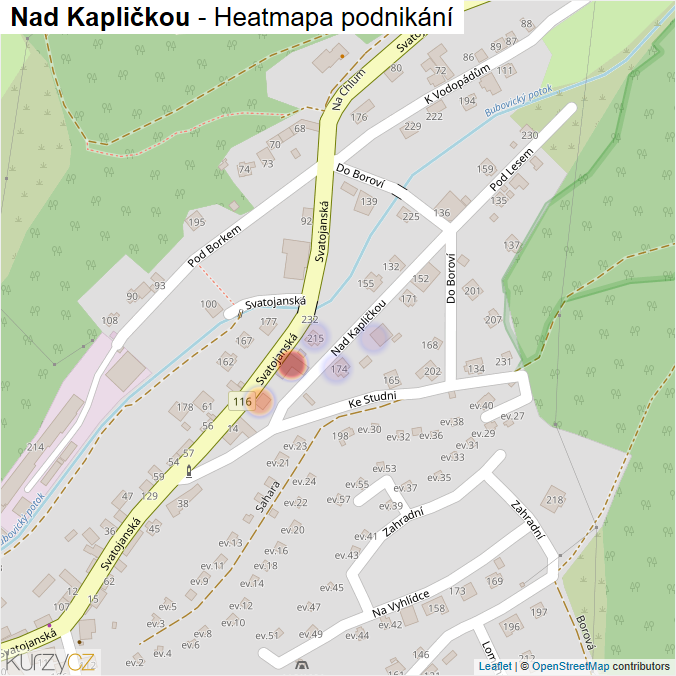 Mapa Nad Kapličkou - Firmy v ulici.