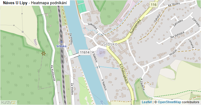 Náves U Lípy - mapa podnikání