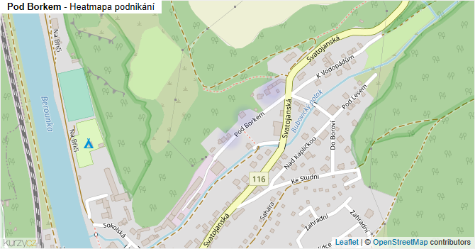 Pod Borkem - mapa podnikání