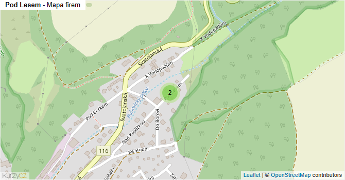 Pod Lesem - mapa firem