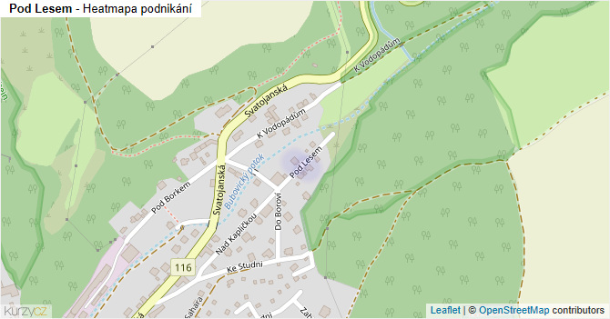 Pod Lesem - mapa podnikání