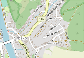 Sahara v obci Srbsko - mapa ulice