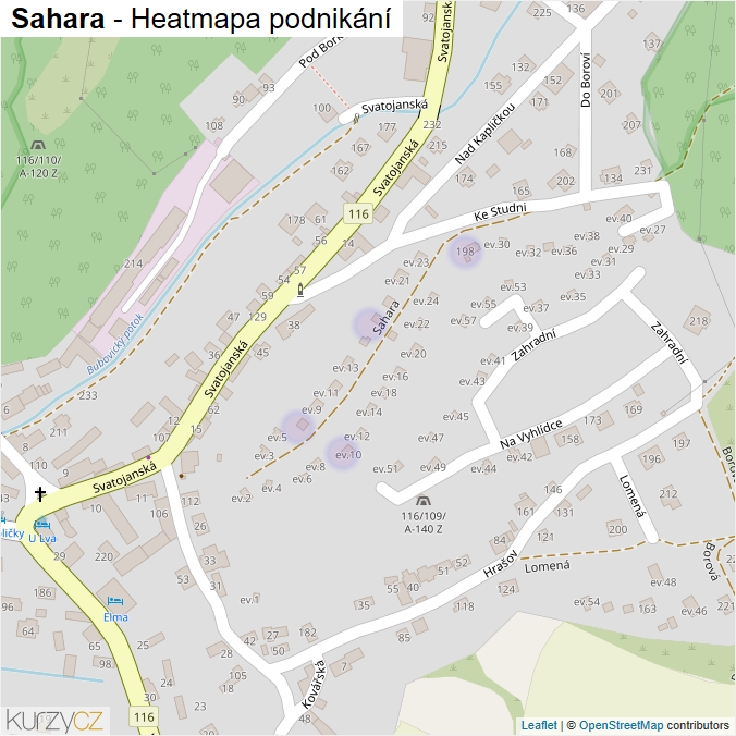 Mapa Sahara - Firmy v ulici.