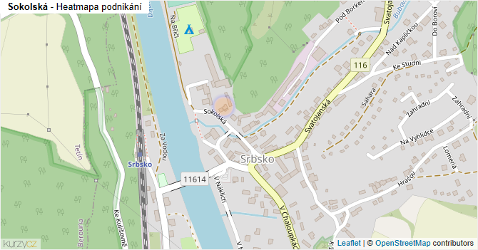 Sokolská - mapa podnikání