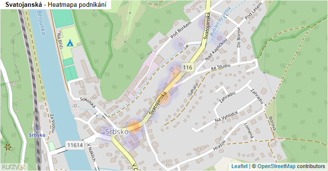 Svatojanská - mapa podnikání