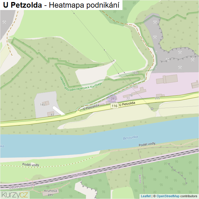 Mapa U Petzolda - Firmy v ulici.