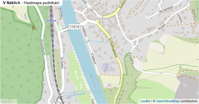 V Náklích - mapa podnikání