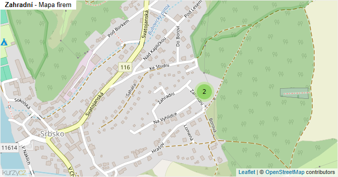 Zahradní - mapa firem