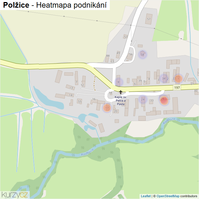Mapa Polžice - Firmy v části obce.