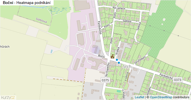 Boční - mapa podnikání