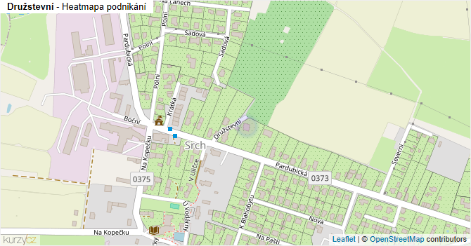Družstevní - mapa podnikání