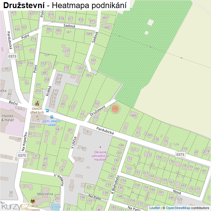 Mapa Družstevní - Firmy v ulici.