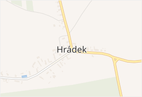 Hrádek v obci Srch - mapa části obce