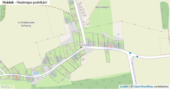 Hrádek - mapa podnikání
