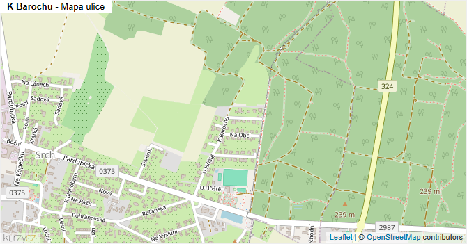 K Barochu - mapa ulice