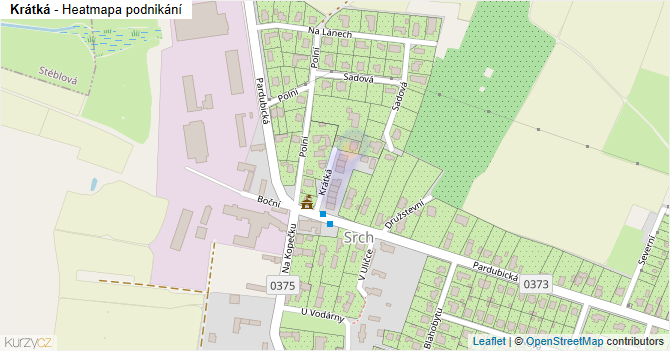 Krátká - mapa podnikání